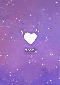 misty cat-starry sky Purple Heart 7
