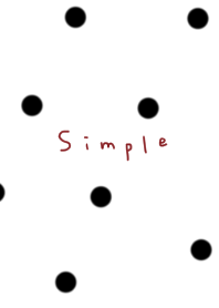 white & black. Polka dots.