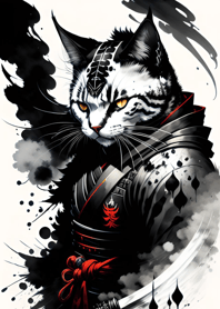 Ink wash cat samurai 2f549f