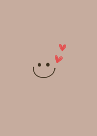 Simple beige and smile heart.