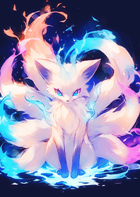 Colorful little fox king_Purple