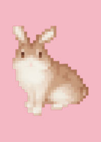 토끼 픽셀 아트 테마 핑크 05