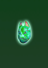 Lucky fox face Green Blue