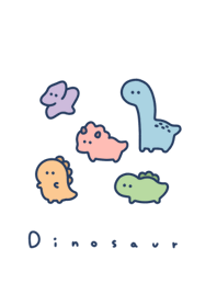 ゆる恐竜。 ネイビーと白