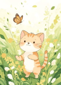 Cute Cat and Beautiful Nature V.23
