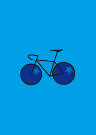 藍色自行車主題（藍色）（藍莓）