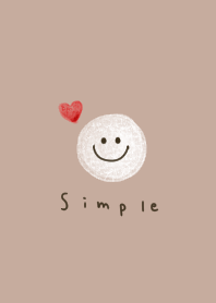 Watercolor smile heart. beige.