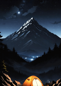 Mountain, Sea, and Moonlit Night 06554d