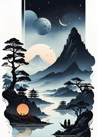 Moon in the dark night 6AdfBe