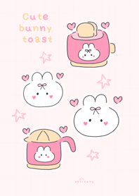 Cute bunny toast (pink)