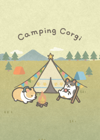 Camping corgi