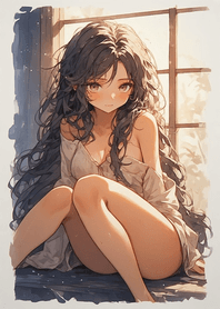Comfortable sunny day - cute girl 6c9e