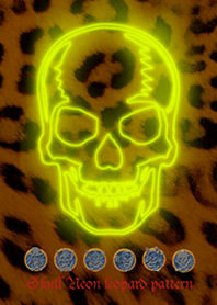 Skull Neon ヒョウ柄 黄色