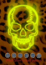 Skull Neon leopard yellow