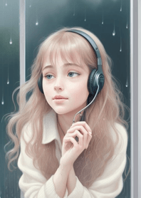 快適な日 - 窓辺の少女と音楽 PdxJd