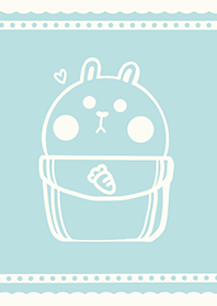 Pocket cute rabbit J-light gray (Gr7)