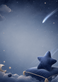 Navy Comet Pillow