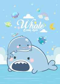 Whale Ocean Blue