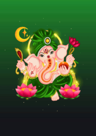 Lord Ganesha, the god of success(Green2)