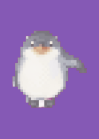 ペンギンのドット絵のきせかえ Purple 01