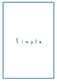 ゆるシンプル。青と白