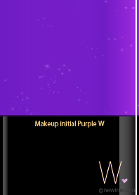 Makeup initial purple W