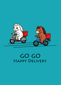 馬上到外送員-藍綠色