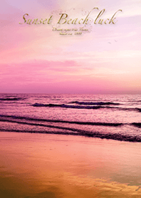 Sunset Beach Good Luck pink