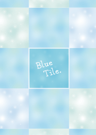 Blue Tile #水彩タッチ