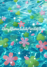 Lucky Cherry Blossoms and Clovers