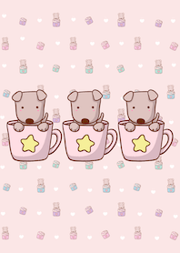 Animals in cup, Dog Cup