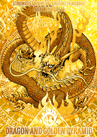 Dragon and golden pyramid Lucky number44