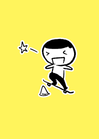 Yellow theme of flat head boy 5