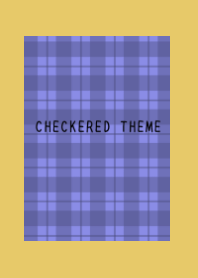 BLUE PURPLE CHECKERED THEME-DUSTY YELLOW