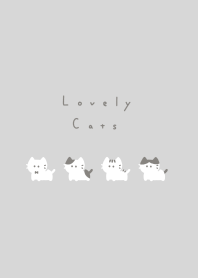 Small Cats (no line)/ gray WH