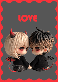 かわいいカップルの着せ替え37（悪魔