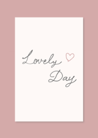 Dull pink fashionable cursive