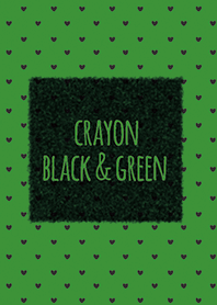 Crayon Black & Green / Heart