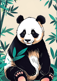Panda dan bambu QoAbE