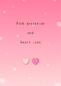 Pink gradation and heart icon