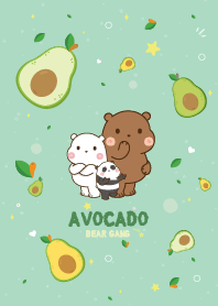 Three Bears Avocado Kawaii