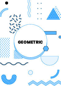 Geometric Youth White Blue