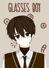 glasses boy (brown)