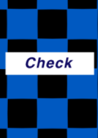 Check pattern blue and black