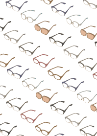 Glasses Theme, hand-painted, dull color