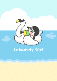 Leisurely Girl-Summer Seaside