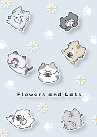 blue Flowers and Cats 05_2