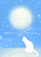 Dream of a cat light moon -midday moon-