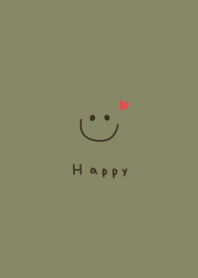 Khaki beige and smile heart.