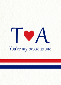 T&A Initial -Red & Blue-
